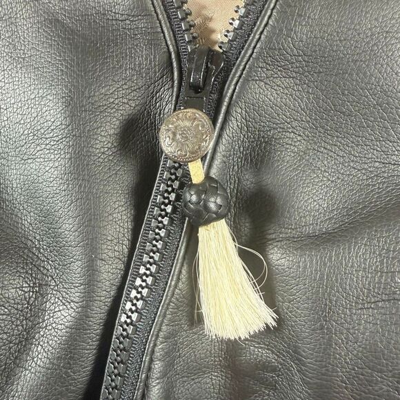 Hobby Horse Clothing Co. Vintage Black Leather Zip Up Show Vest - US Women’s M - Picture 3 of 9